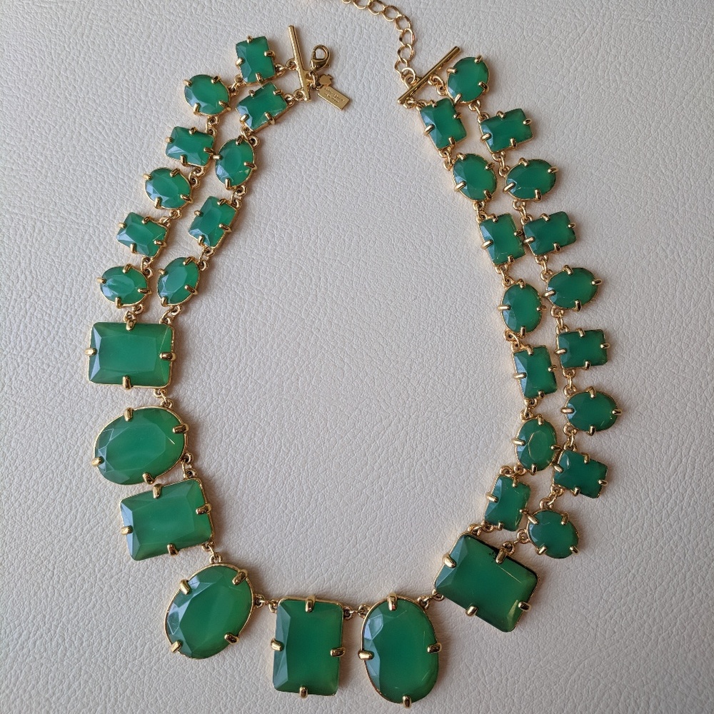 Kate Spade Turquoise & Gold Gemstone Necklace